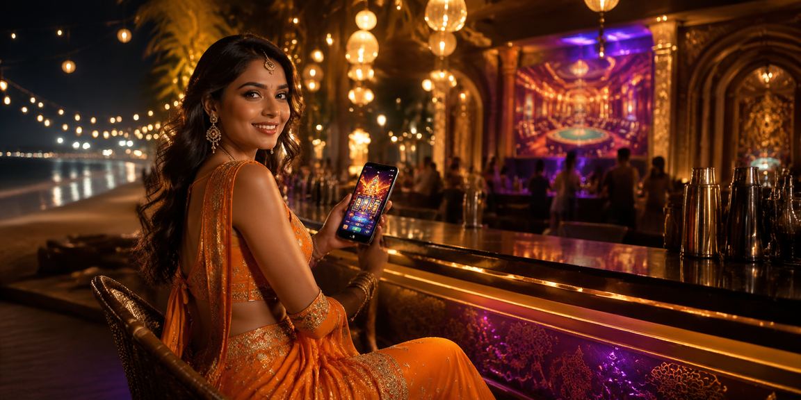View of a peaceful beach gaming app scene in India